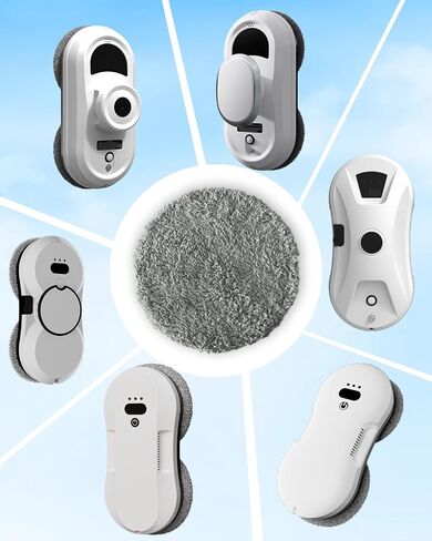 Replacement Pads for Window Cleaning Robot, Microfiber Cleaning Clothes Window Cleaner Robot Replacement Set, Reusable Machine Washable, 8pcs in Kuwait