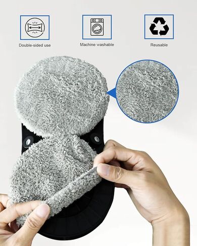 Replacement Pads for Window Cleaning Robot, Microfiber Cleaning Clothes Window Cleaner Robot Replacement Set, Reusable Machine Washable, 8pcs in Kuwait