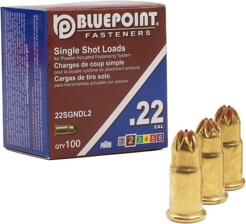 BLUEPOINT .22 Cal Brown Neck Down تحميل مسحوق طلقة واحدة لنظام تثبيت المسحوق، (100 - عدد). البند رقم 22SGNDL2 in Kuwait