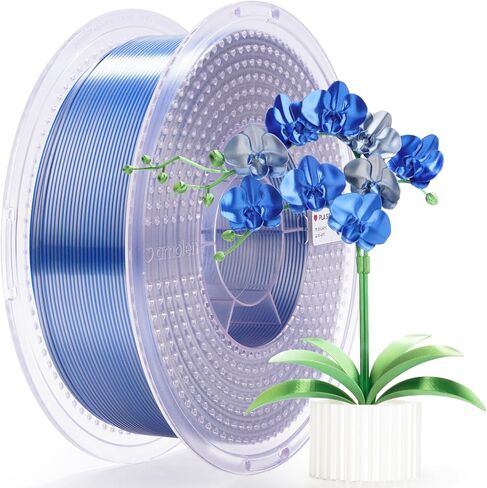 AMOLEN Silk PLA 3D Printer Filament, Shiny Multicolor Rainbow PLA Filament 1.75mm, Fast Color Change PLA 3D Printing Filament for Most FDM 3D Printer, Blue Red YellowGreen in Kuwait