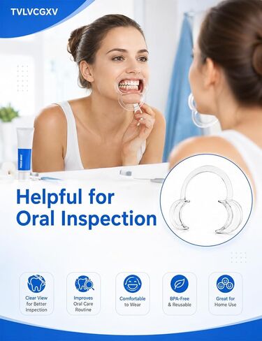 10-Pack C-Shape Cheek Retractor, Clear Mouth Opener for Teeth Whitening & Dental Care, BPA-Free Reusable Mouth Opener for Fun Party Games - Medium Size Fits Most Adults in Kuwait