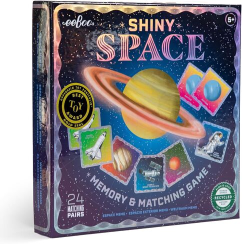 EEBOO: Memory Space Memory & Matching Game - 24 زوجًا لمطابقة وحفظ البلاط الملون ، ويشجع الاعتراف ، ومهارات التركيز ، والأطفال الذين تتراوح أعمارهم بين 5 سنوات in Kuwait
