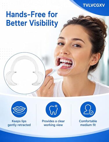10-Pack C-Shape Cheek Retractor, Clear Mouth Opener for Teeth Whitening & Dental Care, BPA-Free Reusable Mouth Opener for Fun Party Games - Medium Size Fits Most Adults in Kuwait