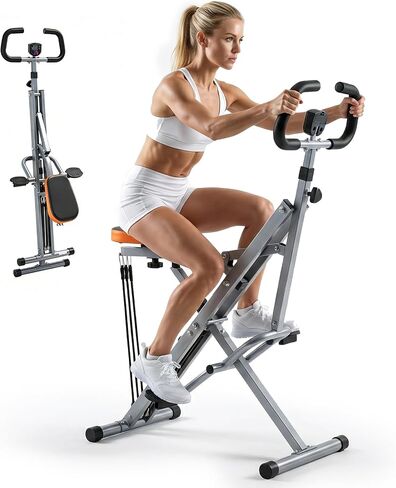 DUMOS Squat Machine, 330 LBS Capacity Heavy Duty Full Body Exercise Rower for Women with Adjustable Resistance, Foldable Glute Workout Equipment Exercise Machine for Home in Kuwait