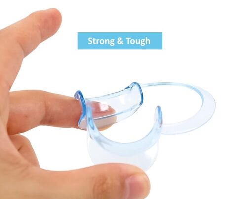 30 Pack Dental Cheek Retractor Mouth Opener Clear Blue C-Shape (10 Large 10 Medium 10 Small) in Kuwait