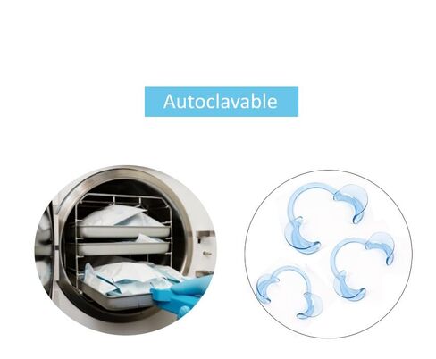 30 Pack Dental Cheek Retractor Mouth Opener Clear Blue C-Shape (10 Large 10 Medium 10 Small) in Kuwait