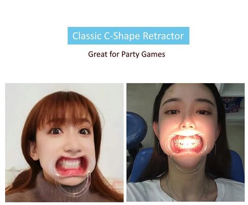 30 Pack Dental Cheek Retractor Mouth Opener Clear Blue C-Shape (10 Large 10 Medium 10 Small) in Kuwait