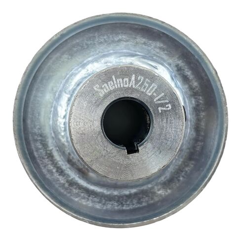A250-1/2 حزم الويب ذات الأخدود الفردي، بكرة الحزام على شكل v، تجويف 2.5 بوصة OD 1/2 بوصة، بكرة المحرك المصنوعة من الفولاذ الكربوني لأحزمة V سعة 3 لتر و4 لتر in Kuwait