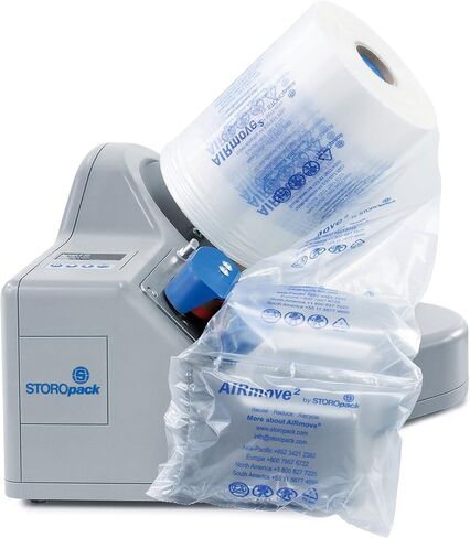 غشاء هواء تغليف قابل للنفخ من IDL Packaging Void S مقاس 8 بوصات × 1150 بوصة لـ Airmove2 من Storopack، حزمة من 4 لفات - بديل موفر للمساحة لتعبئة الفول السوداني للشحن - أكياس هوائية التعبئة لملء الفراغ in Kuwait