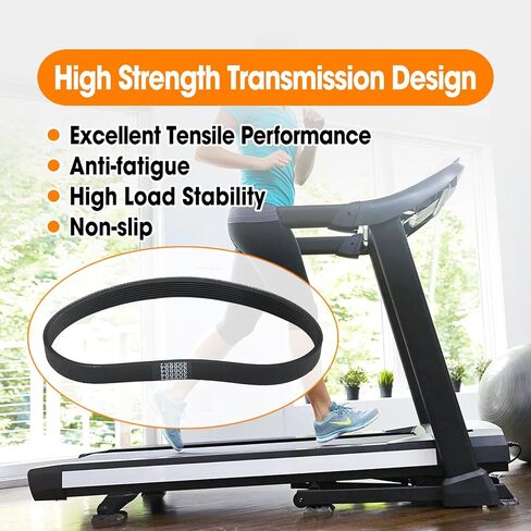 حزام محرك جهاز المشي الأسود استبدال 306894 مناسب لـ NordicTrack ProForm Gold'sGym HealthRider Commercial 2950 Rebok in Kuwait