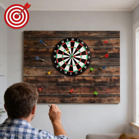 Dart Board Wall Protector, 47" x 35" x 0.5" Thick Felt Dartboard Surround Wall Guard, Heavy Duty Backing Pad with Strong Adhesive Tabs for Professional & Home Dart Games in Kuwait
