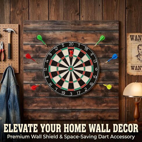 Dart Board Wall Protector, 47" x 35" x 0.5" Thick Felt Dartboard Surround Wall Guard, Heavy Duty Backing Pad with Strong Adhesive Tabs for Professional & Home Dart Games in Kuwait