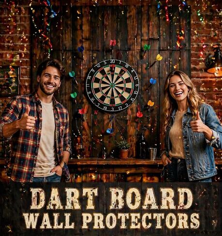 36" H x 24" W x 0.6" Dart Board Wall Protector - Self-Adhesive Flet Wood Grain Dart Backing Pad, Foldable Square Protection Mat in Kuwait