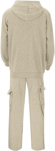 Men Sweatsuits Sets Sweat Suits 2 Piece Set Sweatsuit Zip/Pullover Hoodie and Sweatpants Set Jogging Suit Tracksuits in Kuwait
