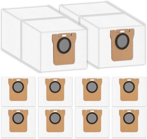 (10 عبوات) أكياس غبار بديلة L20 Ultra لـ Dreame X50 Ultra Complete/ X40/ L20 Ultra/ L50 Pro Ultra/ L10s Pro/ L10/ L10s/ L20، Xiaomi X10+/ X20+/ X20 Pro/ X20 Max Robot Vacuum، حقيبة علبة in Kuwait
