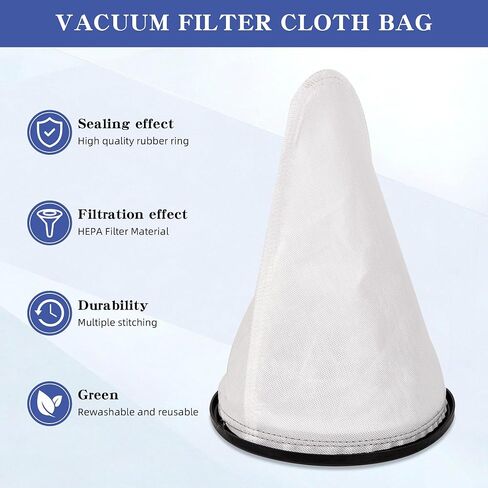 2KE2105000 Filter Bag Replacement Compatible with Hoover Backpack Vacuum Cleaner Commercial C2401 / C2401010 Reusable Cloth Bag Liner Replacement Filter Bags with Royal Model RY4000 / RY4001 in Kuwait