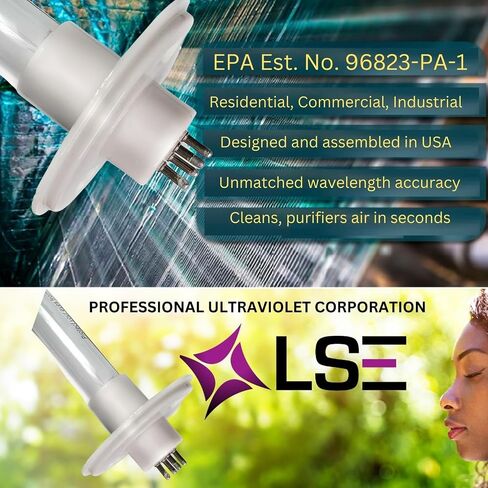 LSE Lighting LMPRGPT180 مصباح الأشعة فوق البنفسجية المكافئ | متوافق مع سانوفوكس سيبر 18/24-G، UVX-PR18 | لمبة الأشعة فوق البنفسجية T6 مقاس 18 بوصة | 4 دبابيس مع حلقة الاحتفاظ | استبدال عالي الأداء | مصمم في الولايات المتحدة الأمريكية in Kuwait