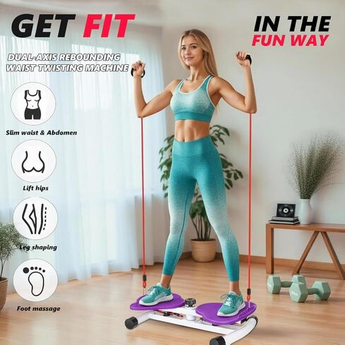 Waist Twister Machine Exercise, Ab Twist Board with 300 lbs Weight Capacity, Abs Workout for Slim Waist and Core Ab Exercise, Noiseless Home Gym Equipment for Women Men in Kuwait
