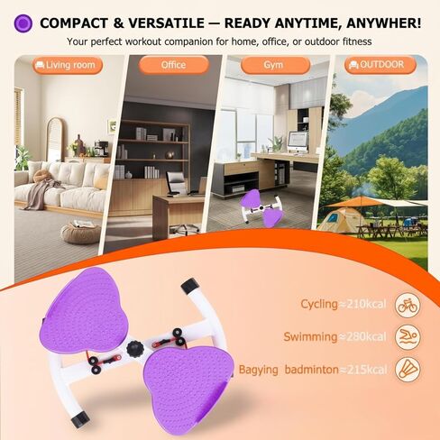 Waist Twister Machine Exercise, Ab Twist Board with 300 lbs Weight Capacity, Abs Workout for Slim Waist and Core Ab Exercise, Noiseless Home Gym Equipment for Women Men in Kuwait