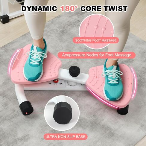Waist Twister Machine Exercise, Ab Twist Board with 300 lbs Weight Capacity, Abs Workout for Slim Waist and Core Ab Exercise, Noiseless Home Gym Equipment for Women Men in Kuwait