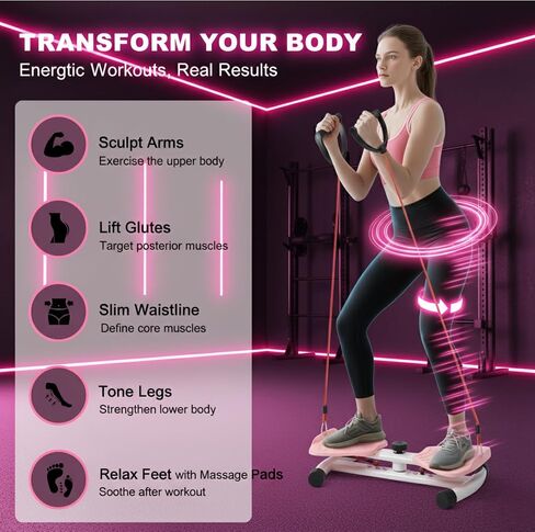 Waist Twister Machine Exercise, Ab Twist Board with 300 lbs Weight Capacity, Abs Workout for Slim Waist and Core Ab Exercise, Noiseless Home Gym Equipment for Women Men in Kuwait