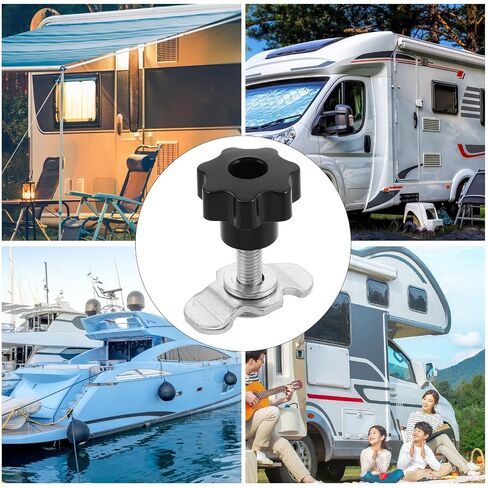 Vaguelly Adjustable M8x40mm Plastic Handle Nut for Aluminum Track Accessories, Reliable and Easy to Install Fixed Track Nut for Rv Camping Car Modifications and Vehicle Upgrades in Kuwait