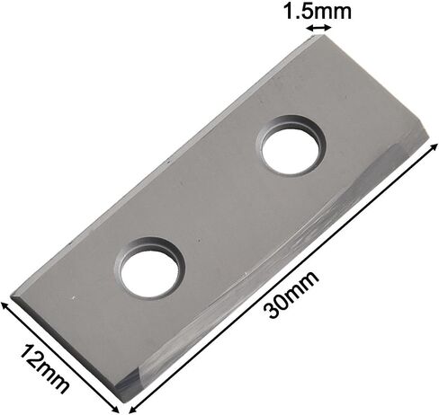 Solid Carbide Square Cutters Inserts 30x12x1.5mm 35 Degree 2-Edge Reversible for Woodworking Lathe Planing Tools 10 Pieces in Kuwait