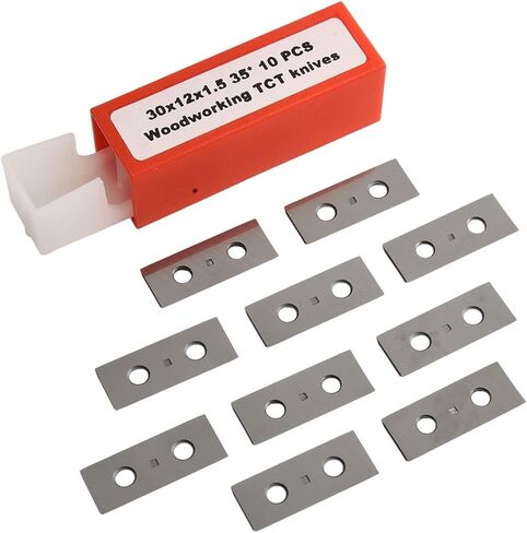 Solid Carbide Square Cutters Inserts 30x12x1.5mm 35 Degree 2-Edge Reversible for Woodworking Lathe Planing Tools 10 Pieces in Kuwait