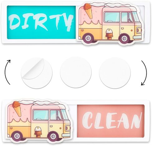 Dishwasher Clean Dirty Sign, Non-Scratch Clean Dirty for Dishwasher, Easy to Read and Slide(1Pcs) in Kuwait