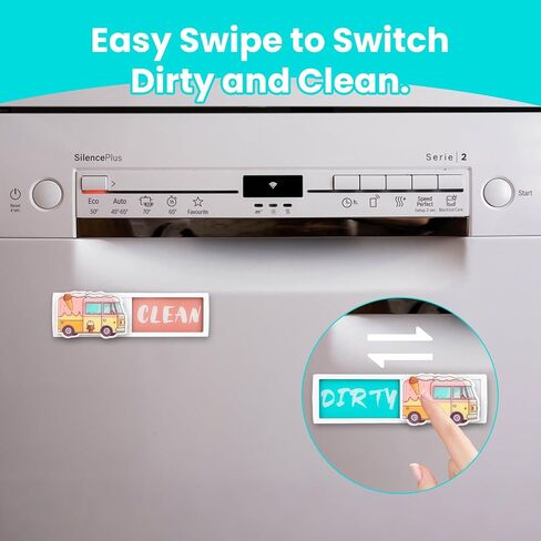 Dishwasher Clean Dirty Sign, Non-Scratch Clean Dirty for Dishwasher, Easy to Read and Slide(1Pcs) in Kuwait