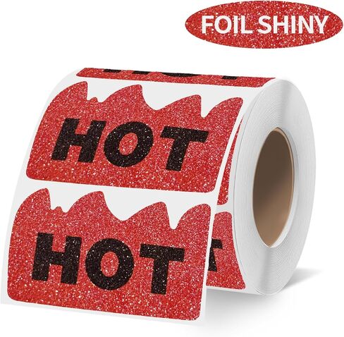 ملصقات Rave Hot مقاس 2 × 1-1/5 بوصة ملصقات على شكل لهب ساخن بمناسبة العناصر الشائعة لمتاجر المطاعم in Kuwait