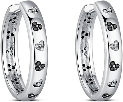 Keq Poker Huggie Hoop أقراط 925 Sterling Silver Casual Casino Hearts and Dades Play Praits محاكاة أقراط مضحكة للنساء in Kuwait