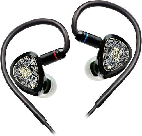 سماعة أذن TANGZU Wan'er S.G HiFi 10 مم ديناميكي PET بغشاء داخل الأذن مع شكل مريح، كابل مجدول OFC قابل للفصل لمسرح DJ الموسيقي الصوتي (أسود-1 3.5 مم مع ميكروفون) in Kuwait