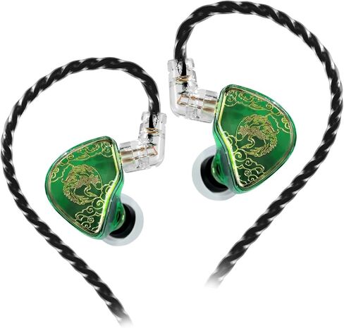 سماعة أذن TANGZU Wan'er S.G HiFi 10 مم ديناميكي PET بغشاء داخل الأذن مع شكل مريح، كابل مجدول OFC قابل للفصل لمسرح DJ الموسيقي الصوتي (أسود-1 3.5 مم مع ميكروفون) in Kuwait
