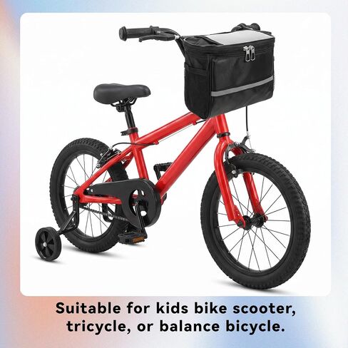 Bike Handlebar Bag Bike Front Phone Bag with Zipper Strap On Bicycle Front Storage Pouch Bags Hiking Travel Assistants for Most Bikes (Black) in Kuwait