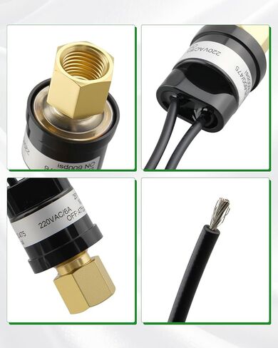 SHP600475 High Pressure Switch, Opens at 600 Psi, Closes at 475 Psi, Automatic Reset, Compatible with Air Conditioning, Refrigeration, Hydraulic & Industrial Systems in Kuwait