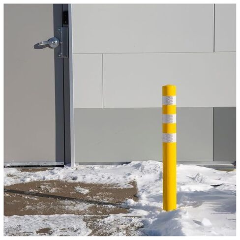 Guardian Removable Safety Bollard, 34.5" Reflective Traffic Post, Parking and Driveway Barrier for Outdoor Safety and Vehicle Control in Kuwait