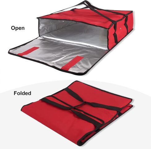 Trail maker Pizza Bags for Delivery, Insulated Pizza Delivery Bag for Delivery Drivers, 20" x 20" x 6" Pizza Warmer Bags for Carry Hot, Commercial Food Warmers for Catering, Pizza Carrier, Black in Kuwait