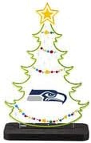 Seattle Seahawks NFL Football Holiday Tree Desklite LED Decor in Kuwait
