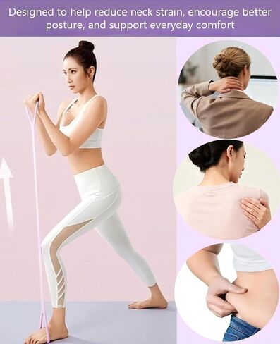 Figure 8 Resistance Band with Handles, 35 lb Stretch Exercise Band for Arms, Shoulders and Full-Body Workouts, Elastic Fitness Band for Women and Men in Kuwait
