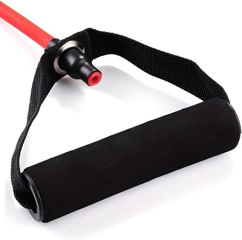 Yoga Fitness Resistance Band with 2 Handles, Red 1pcs Workout Pull Rope for Home Training, Pilates, Chest Expander and Sit-up Exercises, Portable Fitness Equipment for Daily Exercise in Kuwait