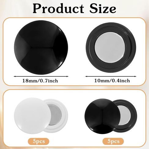 10 Pairs Race Bib Magnets for Runners, No-Pin Running Bib Clips, Reusable Marathon Bibs Holders, Secure Race Number Snaps(Black White) in Kuwait