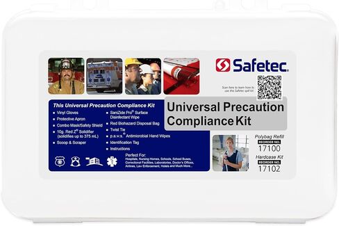 Safetec 17102 Universal Precautions Kit، علبة بلاستيكية، علبة، 12، مجموعة، علبة بلاستيكية in Kuwait