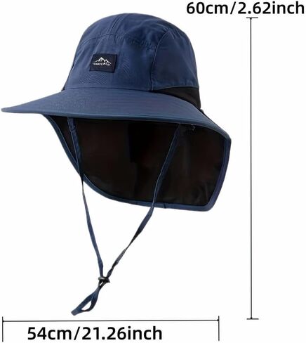 Sun Hat with Neck Protection, Wide Brim Adjustable Chin Strap, Breathable Design for Hiking Fishing Gardening in Kuwait