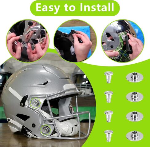 Football Helmet Release Repair Kit Replacement for Riddell Quick Release Micro Pin & Receptacle Tool,Helmet Face Mask Mounting Kit Compatible with Riddell SpeedFlex & Speed Football Helmet Parts in Kuwait