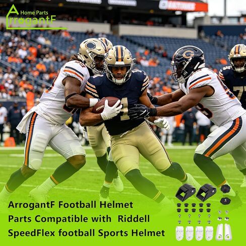 Football Helmet Repair Kit Compatible with Riddell Speedflex Helmet Replacement Parts, Keep for Youth Football Helmet Chinstrap Stabilization System to Reduce Head Injury in Kuwait