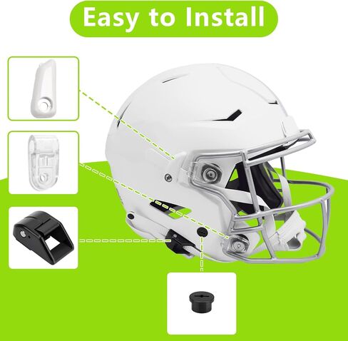Football Helmet Repair Kit Compatible with Riddell Speedflex Helmet Replacement Parts, Keep for Youth Football Helmet Chinstrap Stabilization System to Reduce Head Injury in Kuwait