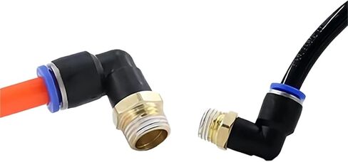 PL Elbow Pneumatic Air Connector 1/8 1/4 3/8 1/2 Inch Male Thread Tube Fitting Push In Mount OD 4 6 8 10 12mm 100Pcs(PL12-02) in Kuwait