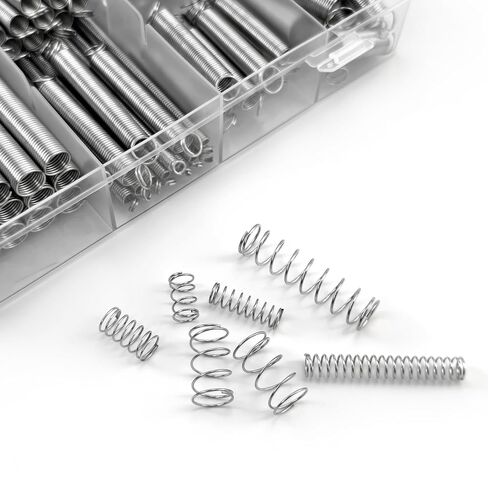 BlingKingdom 200 PCS Compression and Extension Springs Assortment, 20 Different Size Carbon Steel Strong Springs for All Types of Home Repairs and DIY Projects in Kuwait