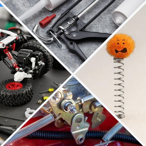 BlingKingdom 200 PCS Compression and Extension Springs Assortment, 20 Different Size Carbon Steel Strong Springs for All Types of Home Repairs and DIY Projects in Kuwait